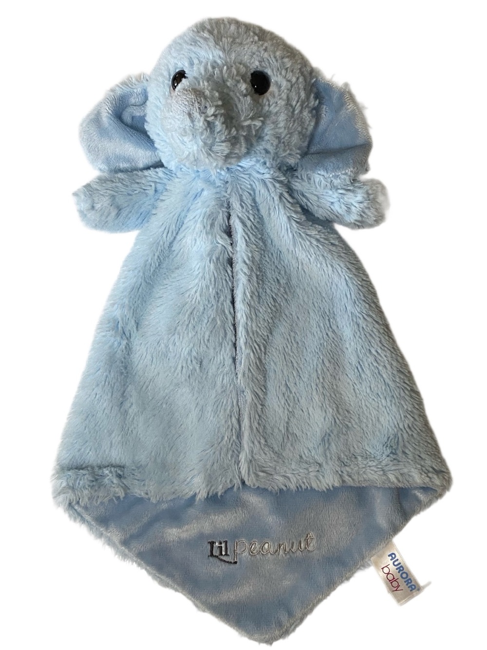 Aurora Baby Light Blue Elephant Lovey Blanket NWOT